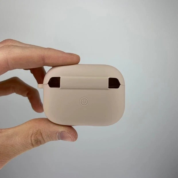 Чохол для навушників Full Silicone Case with Microfiber Apple AirPods Pro (Pink Sand)