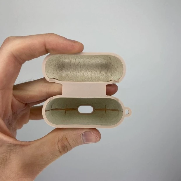 Чохол для навушників Full Silicone Case with Microfiber Apple AirPods Pro (Pink Sand)