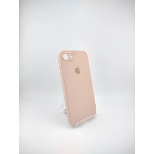 Силіконовий оригінальний чохол Square RoundCam для Apple iPhone 7  /  8  /  SE (08) рожевий пісок.