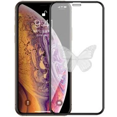 Захисне скло 5D Picture для Apple iPhone XS Max  /  11 Pro Max Чорне (Метелик)