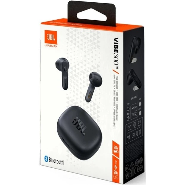 Беспроводные наушники-гарнитура вакуумные JBL Vibe 300TWS (Чёрный)