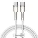 USB cable Baseus Cafule Metal Data 100W (1m) (Type-C to Type-C) (White) CATJK-C02