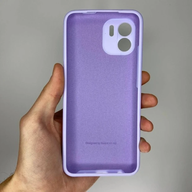 Силіконовий чохол Original 360 з логотипом для Xiaomi Redmi A2  /  A1 (ShutCam) (бузковий)