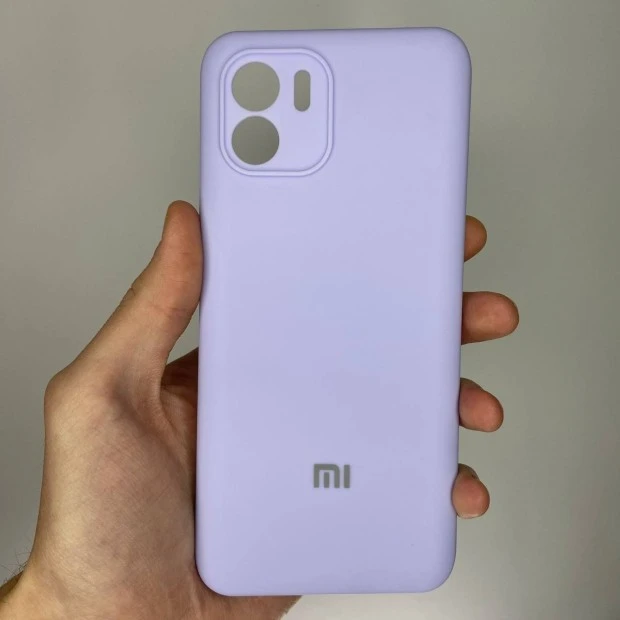 Силіконовий чохол Original 360 з логотипом для Xiaomi Redmi A2  /  A1 (ShutCam) (бузковий)