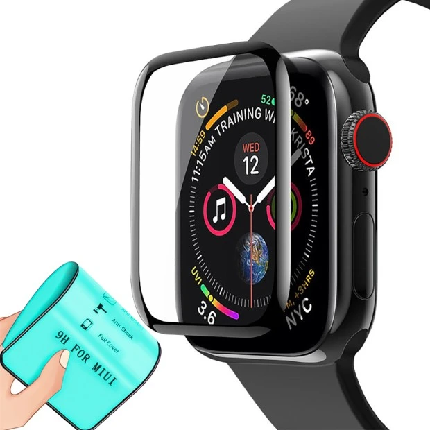 Защитное стекло 5D Ceramic Apple Watch 45mm Black