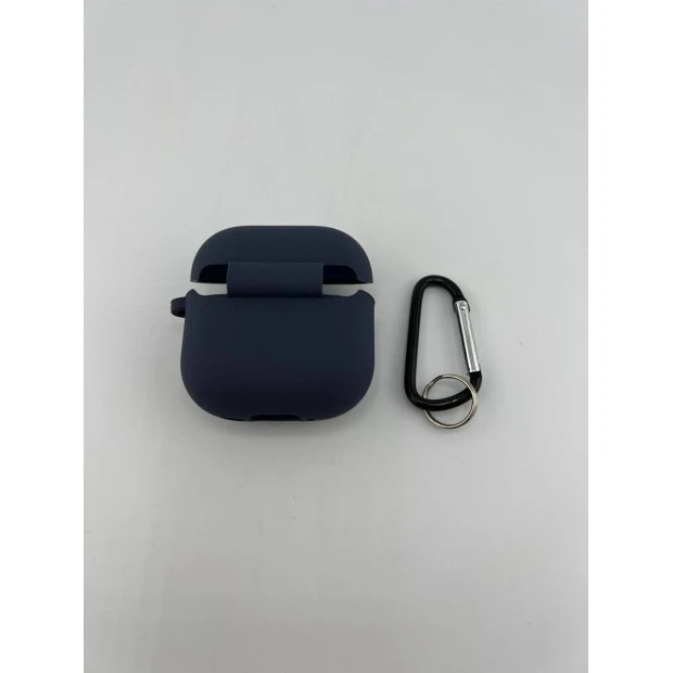 Чохол для навушників Full Silicone Case with Microfiber Apple AirPods 4 (09) Midnight Blue