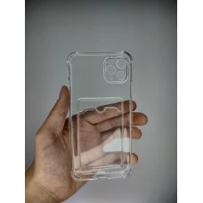 Силикон WS Card Case Apple iPhone 11 Pro Max (Прозрачный)