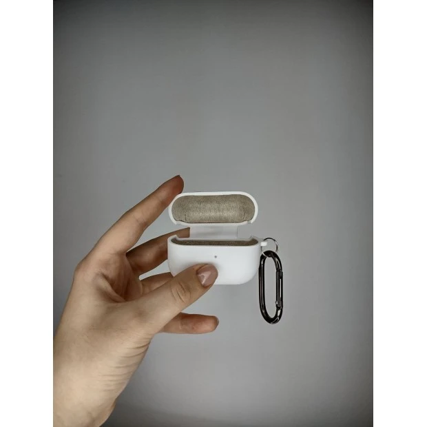 Чехол для наушников Full Silicone Case with Microfiber Apple AirPods Pro 2 (06) White