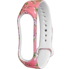 Ремешок Picture Design Xiaomi Mi Band 3 / Mi Band 4 (Винтажная роза)
