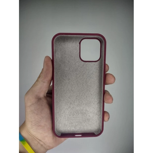 Силикон Original Round Case Apple iPhone 12 / 12 Pro (57) Marsala