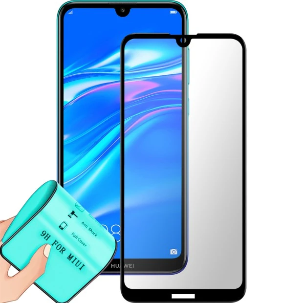 Захисне скло 5D Ceramic для Huawei Y7 (2019) Чорне.