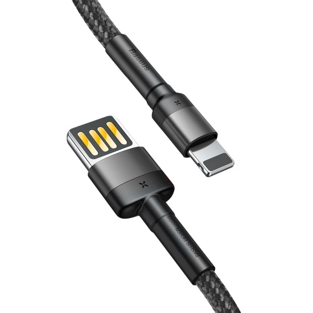 USB-кабель Baseus Cafule Special Edition 2.4A (1м) (Lightning) (Чорний) CALKLF-GG1