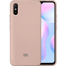 Силикон Original 360 Case Logo Xiaomi Redmi 9A (Пудровый)