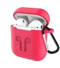 Футляр для наушников Full Silicone Case Apple AirPods (04) Rose Red