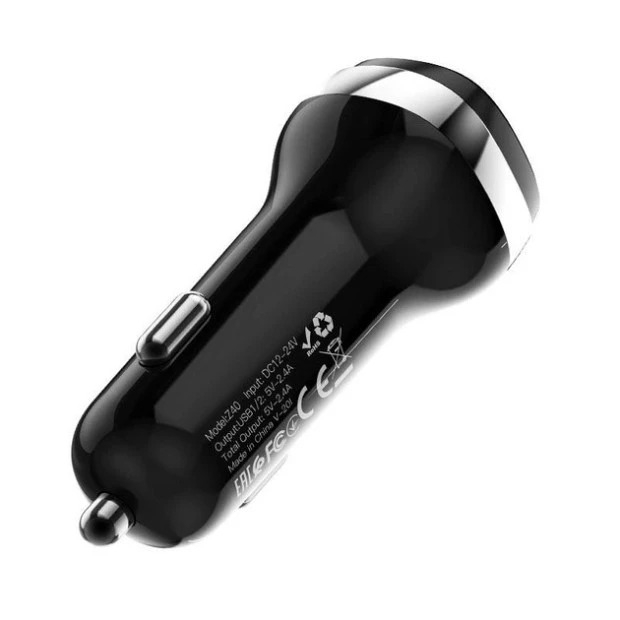 АЗУ-адаптер Hoco Z40 2.4A 2USB (Чёрный)
