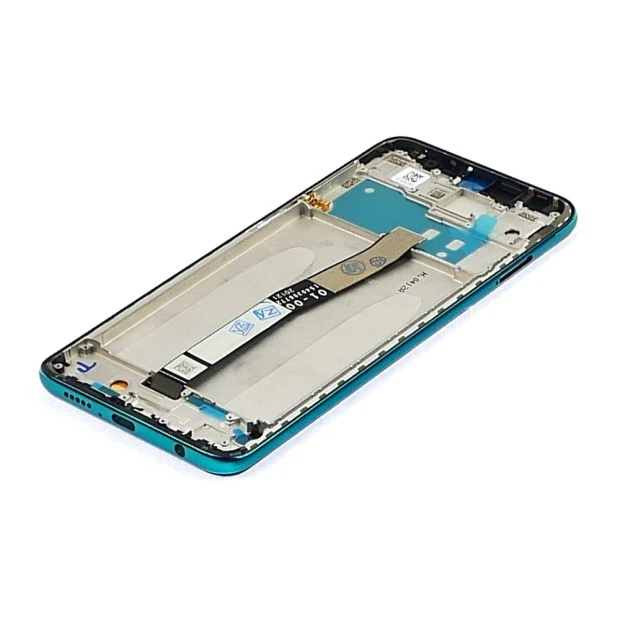 Дисплей для Xiaomi Redmi Note 9S/ Note 9 Pro/ Note 9 Pro Max с чёрным тачскрином и зелёной корпусной