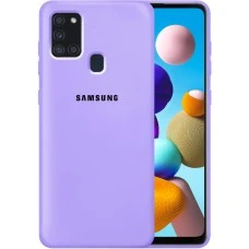 Силикон Original 360 Case Logo Samsung Galaxy A21S (2020) A217 (Фиалковый)