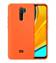 Силикон Original 360 Case Logo Xiaomi Redmi 9 (Оранжевый)