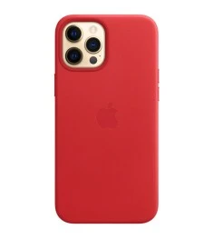 Чехол Leather Case for Apple Iphone 12 Pro Max (Red)