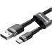 USB-кабель Baseus Cafule Special Edition 3A (0.5m) (Type-C) (Чёрный/Красный) CATKLF-A91