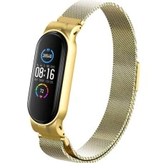 Ремешок Milanese Loop Xiaomi Mi Band 5 (Золотой)