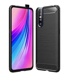 Силикон Polished Carbon Vivo V15 Pro (Чёрный)