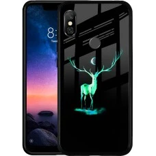 Накладка Luminous Glass Case Xiaomi Redmi Note 6 / Note 6 Pro (Deer)