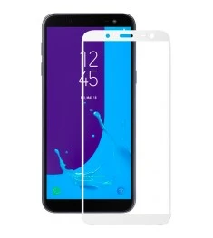 Защитное стекло 3D Samsung Galaxy J6 (2018) A6 (2018) White