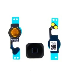 Шлейф для Apple iPhone 5 на кнопку HOME с чёрной кнопкой