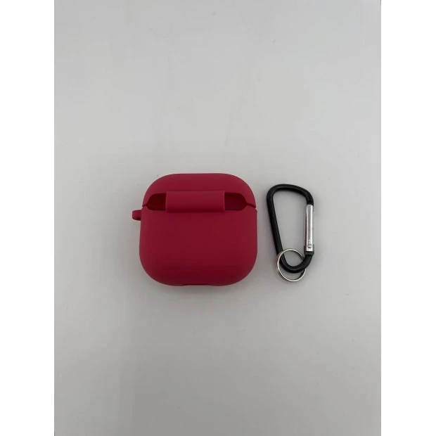 Чохол для навушників Full Silicone Case with Microfiber Apple AirPods 4 (04) Рожевий Червоний