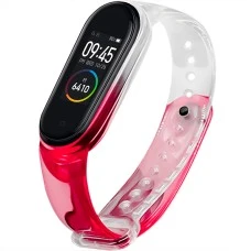 Ремешок Neon Clear Design Xiaomi Mi Band 3 / Band 4 (Розовый)