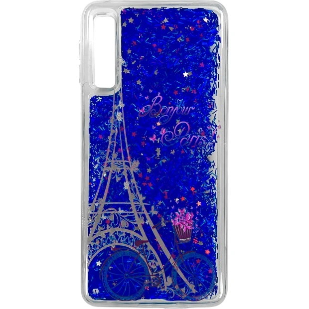 Силиконовый чехол Liquid Fashion Samsung A7 (2018) A750 (Paris)