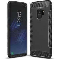 Силикон Soft Carbon Samsung Galaxy S9 (Чёрный)