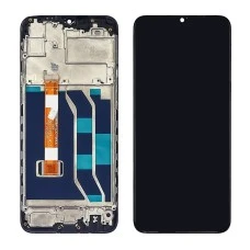 Дисплей для Realme 5/ 5i/ 6i/ C3 с чёрным тачскрином и корпусной рамкой