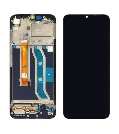 Дисплей для Realme C21Y с чёрным тачскрином и корпусной рамкой