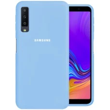 Силиконовый чехол Original Case Samsung Galaxy A7 (2018) A750 (Голубой)