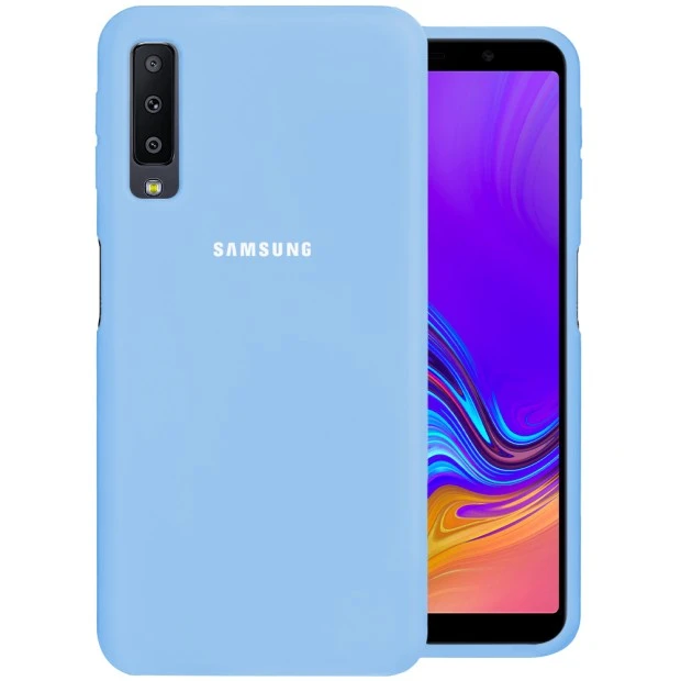 Силиконовый чехол Original Case Samsung Galaxy A7 (2018) A750 (Голубой)