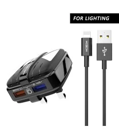 СЗУ-адаптер Moxom HC-35 + Lightning-кабель (Чёрный)