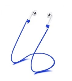 Силиконовый шнурок для Apple Airpods 55cm (Синий)