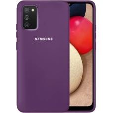 Силикон Original 360 Case Logo Samsung Galaxy A02S (2020) (Сиреневый)
