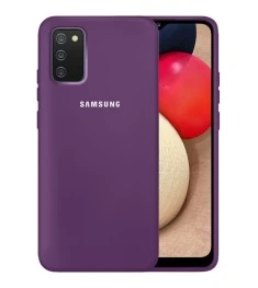 Силикон Original 360 Case Logo Samsung Galaxy A02S (2020) (Сиреневый)