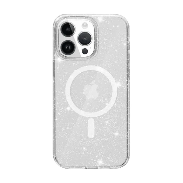 Blueo Crystal Pro Drop Resistance MagSafe Case for Apple iPhone 15 Pro Max (Glitter Transparent) B41
