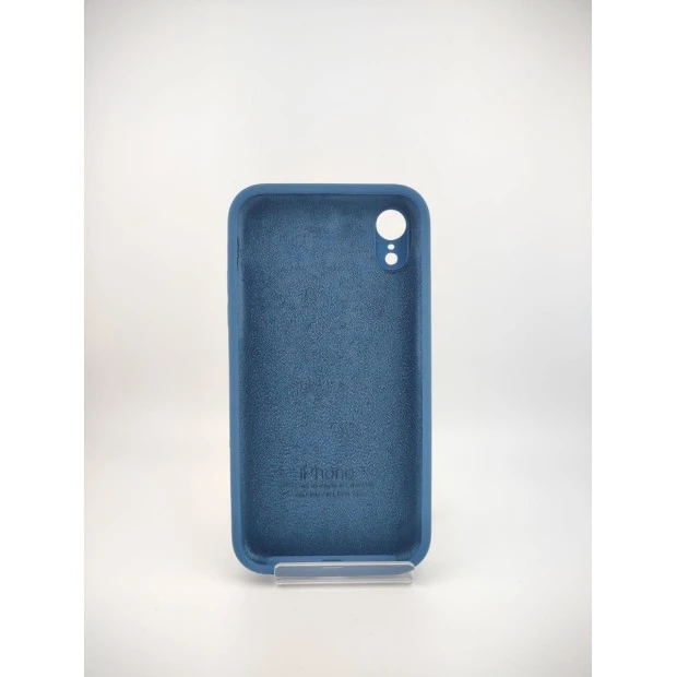 Чохол для Apple iPhone XR (22) синій кобальт, квадратний круглий об'єктив, оригінальний силіконовий