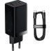 Baseus GaN3 Pro 65W Charger (2 Type-C / 1 USB) + Type-C to Type-C Cable (Black) Baseus GaN3 Pro 65W Charger (2 Type-C / 1 USB) + Type-C to Type-C Cable (Black)