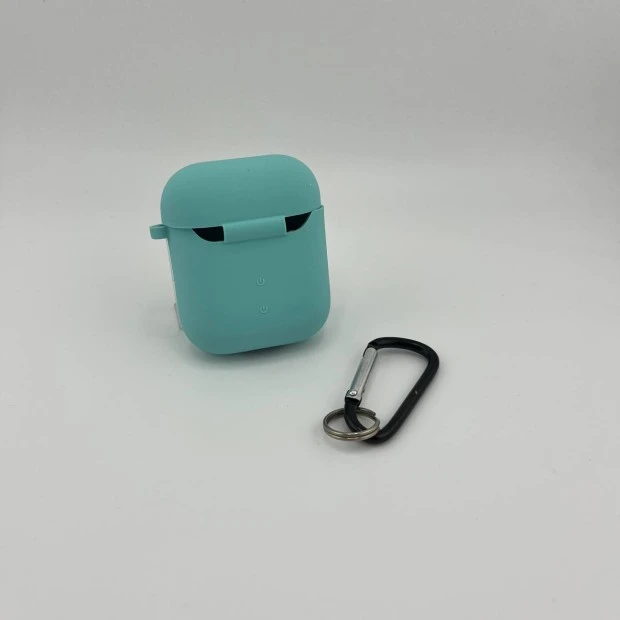 Чохол для навушників Full Silicone Case with Microfiber Apple AirPods (23) Sea Blue