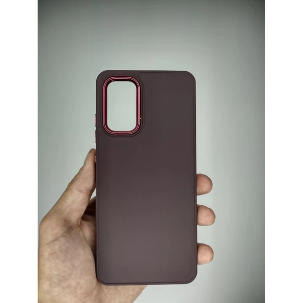 Накладка Metal Camera Samsung Galaxy A32 (2021) (Бордо)
