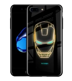 Накладка Luminous Glass Case Apple iPhone 7 Plus / 8 Plus (Iron Man)