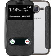 Чехол-книжка View Cover Shine Samsung Galaxy J2 (2016) J200 (Черный)