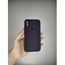 Силикон Original Square RoundCam Case Apple iPhone X / XS (Eggplant)
