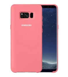 Силикон Original Case Logo Samsung Galaxy S8 Plus (Розовый)
